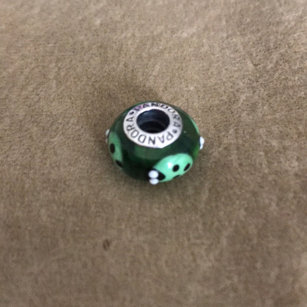 Pandora green lady bug charm